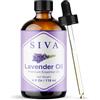SIVA ORGANICS Siva, olio essenziale di lavanda, con contagocce in vetro di alta qualità, 100% puro, naturale, non diluito e terapeutico, incredibile per la cura della pelle e dei capelli, diffusore, aromaterapia