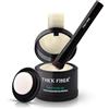 Thick Fiber Correttore per ritocchi radici, polvere per capelli diradati, impermeabile e anti-sudore, con pennello (biondo chiaro)