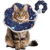 Dhisperares Collare Elisabettiano Gatto per Antipulci e Anti-Leccata,Impermeabile Regolabile e Autoadesivo Circonferenza Collo 18-25 cm,Materiale Morbido, Collare Anti Leccamento Cane e Gatti Dopo Chirurgico