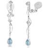 PHNIBIRD Orecchini con Clip da Donna con A goccia Topas di scuotere pendenti in Argento Orecchini per Regalo San Valentino Donna