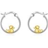 POPLYKE Anatra Orecchini per le donne in argento Sterling Orecchini a cerchio Animali carini Gioielli regalo per le ragazze