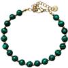 Vincent Paul BRACCIALE DONNA UOMO MALACHITE PIETRE DURE NATURALI E INSERTI COLORE ORO