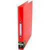 D.RECT 2200 raccoglitori ad anelli in plastica PP, copertina in plastica, polipropilene, formato A4, larghezza dorso 35 mm, 2 anelli, colore: rosso trasparente