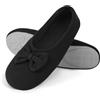 BCTEX COLL Pantofole Donna Ballerina In Raso Con Fiocco E Suola In Pelle Scamosciata - Morbide Con Memory Foam, Per Interni, Vari Colori