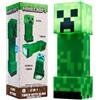 Minecraft Creeper Notturna Torce Bambini, 2-in-1 Torcia e Lampada Gamer, Torcia con 3 Modalità, Alimentato Tramite USB o Batteria