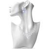BORDEAG Espositore per gioielli, collana manichino busto modello supporto, display busto gioielli, display per collane, orecchini e gioielli (bianco)