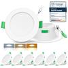 ALUSSO LIGHTING Faretto LED da Incasso, 7W Dimmerabile, Bianco Caldo 3000K/Bianco Neutro 4000K/Bianco Freddo 6500K Regolabile, Faretto LED Extra Piatto 29mm, Faretto da Bagno IP44, Bianco Set di 6