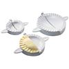Westmark Set con formine per ravioli, Strumento per empanada/pierogi, Coppapasta 3 pezzi, Ø 9,5/12/15,5 cm, Ricettario, Plastica, Bianco, 61342260