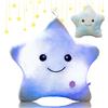 Shengou Cuscino con Led, Cuscini a Forma di Stella, Cuscino Peluche Luce Notturna, Cuscini Decorativi a Forma di Stella, per Compleanno e Natale (Cielo blu)