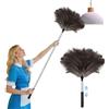 Flintronic Spolverino per Polvere, Spolverino con piume di struzzo simulate, Regolabile da 39 a 115 cm, Antistatico, Per lavori domestici, Pulizia Ventilatori Soffitto, Tetti et al