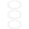 PATIKIL 3,58 ID 4,92 OD Zoccolo cerchio per Incassi Luce, 3pz Lucido Bianco Zoccolo Rifinitura cerchio Illuminazione Apparecchi per Soffitto Parete Incassi Lattina Faretto Incasso