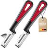 Westmark 2x Pelaverdure Universale con Punta, Gallant, Lama in Acciaio Avvitata, Nero, Rosso, 290922E3