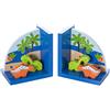Mousehouse Gifts - Fermalibri di legno colorato a tema dinosauri per la stanza dei bambini o la camera da letto