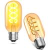 Lamptobe Dimmerabile Lampadine LED E27 4W, Vintage Lampadine LED Filamento Bianco Caldo 2700K Vetro Ambrato Equivalente a 40W Lampadine Decorative Vintage per Ristoranti, Bar, Caffè (2 Pezzi