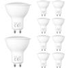 Liuyife 10 Pezzi Faretti LED GU10 Da 5W, Bianco Freddo 6500K, 5W Equivalenti a 50W Alogeni, Angolo Di Emissione Di 120 Gradi, Basso Consumo Energetico, Adatti per Pendenti a Soffitto, Illuminazione a Incasso
