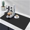 SOSMAR Tappetino scolapiatti, per macchina da caffè, tappetino (60 x 30 cm, nero) assorbente con pelle PU per cucina, lavello e bagno, antiscivolo e ad asciugatura rapida