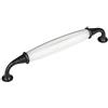 SOTECH 5 x SO-TECH® Maniglia in Porcellana JOHANNA Finitura Argento Brunito bianco Distanza Fori 160 mm Maniglia per Mobile