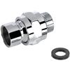Fayemint Connettore Doccia Giunto Sferico, Adattatore Girevole per Soffione Doccia, Giunto Sferico per Doccetta, per Collegare Soffioni Doccia e Tubi dell'acqua Color Argento