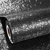 ReWallpaper Carta Da Parati Adesiva Glitterata Nera Pellicola Adesiva per Mobili Glitter 40CMx3M Carta Autoadesiva Nera Spessa Rivestimento Decorativo Adesivo per Porte Sfondo Festa Glitterato