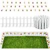 LUYANFX Miniatura Recinzione Giardino, Mini Recinzione in Legno per Natale 90 x 5 cm, con Perline Decorative 100 cm, Accessori per Case Delle Bambole, Decorazione Fai da Te per Natale (C)