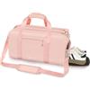 BELICOO Borsa sportiva da uomo, 35 l, pieghevole, con scomparto per scarpe e scomparto bagnato, piccola Weekender da donna per vacanze e sport, piscina, borsa da palestra impermeabile, Colore: rosa.,
