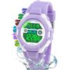 DTKID Orologio Digitale Bambino LED a 7 Colori, Orologio Bambino con Sveglia, Timer, Datario, Impermeabile Orologi per Bambini Sportivo da Esterno, per Ragazzi Ragazze e Adolescenti