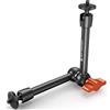 K&F CONCEPT Magic Arm 9.8 Pollici / 25 cm con Vite 1/4, Testa a Sfera 360°, Mini Braccio Magico per Monitor, LED, Webcam - Portata 2KG