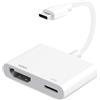 Luonanava Adattatore USB C HDMI per iPhone 17/16/15, USB C Digital AV Adapter, Convertitore Sync Schermo Video e Audio, HDMI Cavo Connector to TV/Proiettore/Monitor, Compatibile con iPhone/MacBook/iPad/Laptop