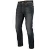 Nudie Jeans Thin Finn Uomo Jeans W30/L32 Grigio Aute Slavato Scuro Zip Logo