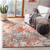 Safavieh Tappeto Boho per Soggiorno, Sala da pranzo, Camera da letto - Madison Collection, A Pelo Corto, Grigio e arancione, 160 X 229 cm
