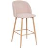 Atmosphera Sedia Sgabello Bar modello Celeste colore Rovere e Lino
