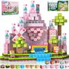 Crifeton Costruzioni Magnetiche per Bambini 100 PCS 3+ Giochi Cubi Magnetici, Magnetic Building Blocks Giocattoli Montessori 4 5 6 7 8 9 10 11 12 Anni Regali di Compleanno per Ragazzi (Castello)