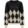 ONLY Onlnoeme Jq LS Life O-Neck Knt, Nero, S
