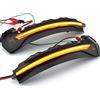 WEPARTICULAR Indicatore di direzione dinamico Specchietto retrovisore Lente affumicata Indicatore di direzione LED Indicatore di direzione Singal Compatibile con Audi A3 8V S3 RS3 2013-2018