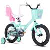 JOYSTAR Zinnia Bicicletta 20 per bambina da 8 a 11 anni con ruote stabilizzatrici e manubrio regolabile, colore: nero