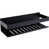 HomeHeng Mensola da Doccia Senza Foratura - Mensole Bagno Autoadesivo Nero Opaco Organizzatore da Parete, Acciaio Inox Adesivo Portaoggetti Doccia, 30 cm