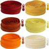 Aerzetix - Kit di Cerniera Lampo a Spirale 6x1 m N°5 tonalità Giallo-Rosso + 18 cursori N°5 Non bloccabile in Metallo - Cucito merceria Sartoria progetti creativi