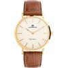 Lorenz - Orologio Classico Ultrapiatto da Uomo - Orologio al quarzo Modello Charleston Extrapiatto 030250EE - Orologio con Cinturino in Pelle marrone