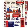London Souvenir Taccuino con penna London Souvenir, con icone britanniche e design dell'Inghilterra, formato A6