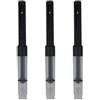 Supertool Convertitore d'inchiostro per penna stilografica, 0,34/0,26 cm di diametro, 3 pezzi, nero