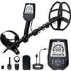 SUNPOW Metal Detector Professionale Ricaricabile per Adulti - 6 Tipi di Metallo, Bobina Impermeabile IP68, Display LCD, 5 Modalità di Ricerca per Spiaggia/Fiume/Outdoor | OT-MD16