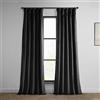 HPD Half Price Drapes HPD Drapes Heritage Tende in velluto felpato, lunghe 248 cm, oscuranti, per camera da letto e soggiorno, 127 x 238 cm, 1 pannello, colore: nero