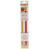 Pony per Bambini Colorati Ferri: Single-Ended: plastica: 18 cm x 5.50 mm: Rosso/Giallo, Multicolore, 5.1 x 4 x 24.5 cm