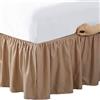 Bed Maker's Levinsohn Magic Skirt Wraparound Ruffled Bedskirt, Mocha, King