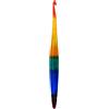 Ommi Crochet Ommi - Uncinetto con manico ergonomico, realizzato a mano, 17,8 cm, per lavori a maglia, filato artigianale, ottimo regalo (4,5 mm, arcobaleno)