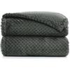 DecoKing Coperta Plaid Pile 170x210 cm per Letto una Piazza e Mezza Calda Accogliente e Spessa in Morbido Velluto Stile Scandinavo Per Letto Divano Sedia Tutte le Stagioni Grafite Henry