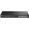 D-Link DGS-1018P Switch PoE Gigabit Non Gestito a 18 Porte - 16 Porte PoE+ (240W), 2 Uplink SFP, Plug-and-Play, Struttura in Metallo con Ventola, Montaggio Rack, IEEE 802.3af/at, Basso Consumo
