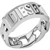 Diesel Anello Per Uomo Anello, L: Da 18 mm A 21 mm, H: 9 mm Anello In Acciaio Inox Argento, DX1347040
