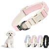 Playexen Collare per Cani Gatti Collari Regolabile 25-40 cm in Morbido Velluto a Coste con Cotone per Gatto&Cane Taglia Piccola Media Grande Accessori Collare per Cuccioli Animali di Piccola Large 2,0cm Rosa