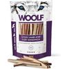 Woolf Snack per cani naturali premietti per animale addestramento con cordero e merluzzo tiras masticativi per cani pulizia denti cane 100 g | WOOLF